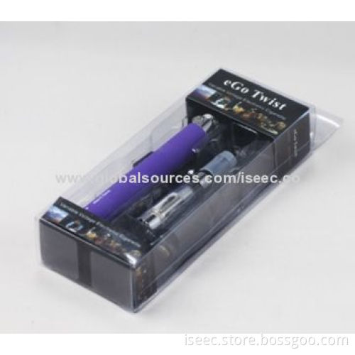 Colorful ego twist sets, ce4 atomizer 650/900/1,100mAh ego-twist battery with blister package